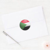 Soedan Glossy Circle Flag Ronde Sticker (Envelop)