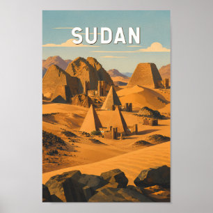 Soedan Illustratie Reis Kunst Vintage Poster