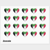 Soedan liefde vlag trots hart sticker (Vel)