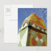 Soedan, Noord (Nubia), gedecorbeerd dak Briefkaart (Voorkant / Achterkant)