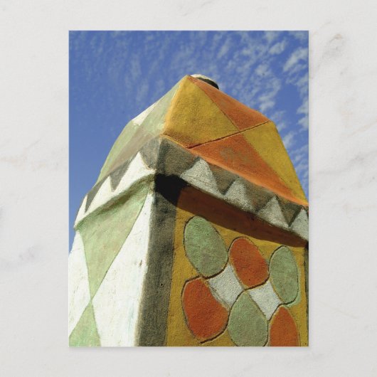 Soedan, Noord (Nubia), gedecorbeerd dak Briefkaart (Voorkant)