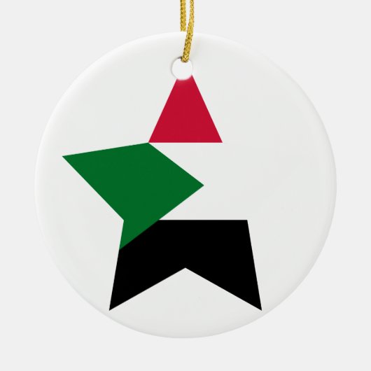 Soedan Star Keramisch Ornament (Voorkant)