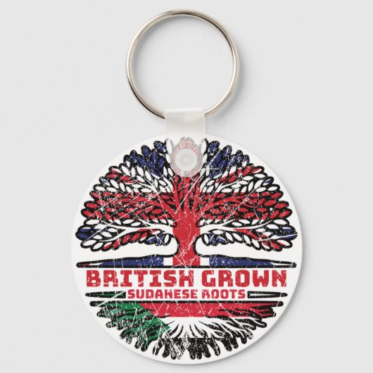 Soedan Sudanese UK - Britse boom Sleutelhanger (Voorkant)