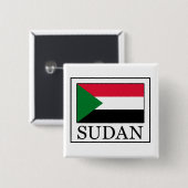 Soedan Vierkante Button 5,1 Cm (Voorkant /achterkant)