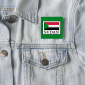 Soedan Vierkante Button 5,1 Cm (In situ)