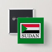 Soedan Vierkante Button 5,1 Cm (Voorkant /achterkant)