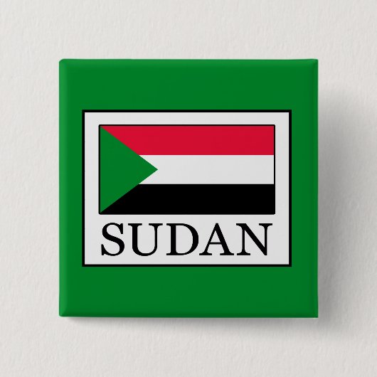 Soedan Vierkante Button 5,1 Cm (Voorkant)