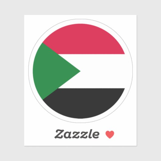Soedan Vlag Ronde Sticker (Vel)