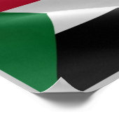 Soedan - Waving Flag - Poster (Hoek)