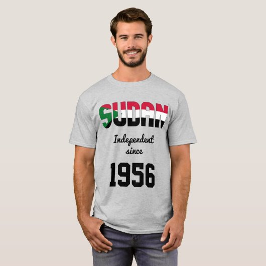 Soedanese Flag Independence Celebration T-shirt (Voorkant volledig)