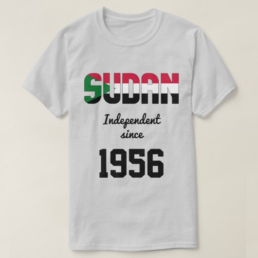 Soedanese Flag Independence Celebration T-shirt (Design voorkant)