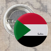 Soedanese knoop, patriottische Sudanese vlag-mode Ronde Button 3,2 Cm