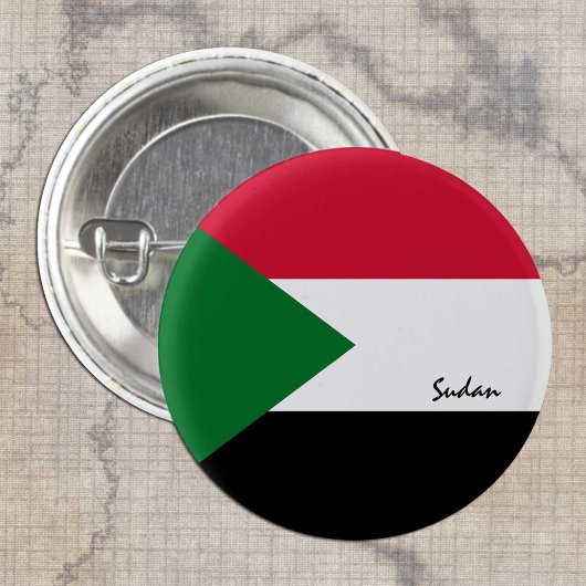 Soedanese knoop, patriottische Sudanese vlag-mode Ronde Button 3,2 Cm