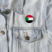 Soedanese knoop, patriottische Sudanese vlag-mode Ronde Button 3,2 Cm (In situ)