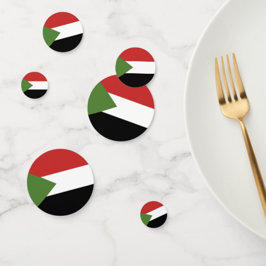 Soedanese vlag confetti (Groep)