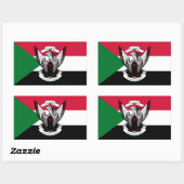 Soedanese vlag & embleem, vlag van Soedan Rechthoekige Sticker (Vel)