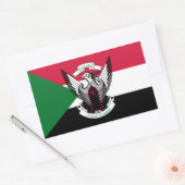 Soedanese vlag & embleem, vlag van Soedan Rechthoekige Sticker (Envelop)