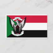 Soedanese vlag & embleem, vlag van Soedan Visitekaartje (Voorkant)