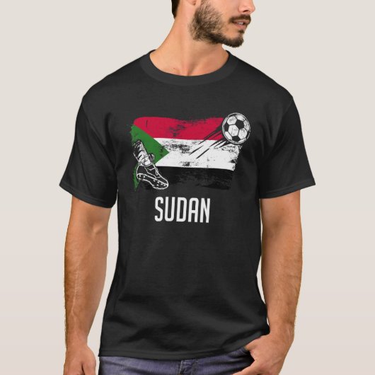 Soedanese vlag Jersey Sudanees voetbalteam Sudanes T-shirt (Voorkant)