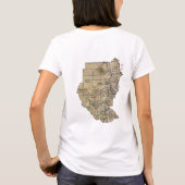 Soedanese vlag + kaart T-Shirt (Achterkant)