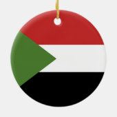 Soedanese vlag keramisch ornament (Achterkant)