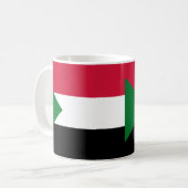 Soedanese Vlag Keramische Koffie Mok (Voorkant links)