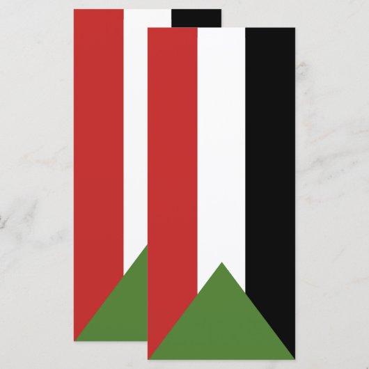 Soedanese vlag menu (Voorkant / Achterkant)