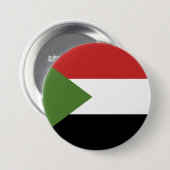 Soedanese vlag ronde button 7,6 cm (Voorkant /achterkant)