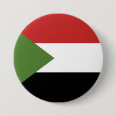 Soedanese vlag ronde button 7,6 cm (Voorkant)