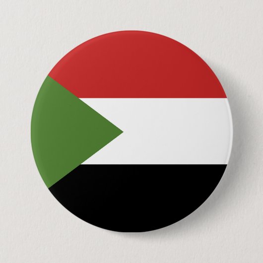 Soedanese vlag ronde button 7,6 cm (Voorkant)
