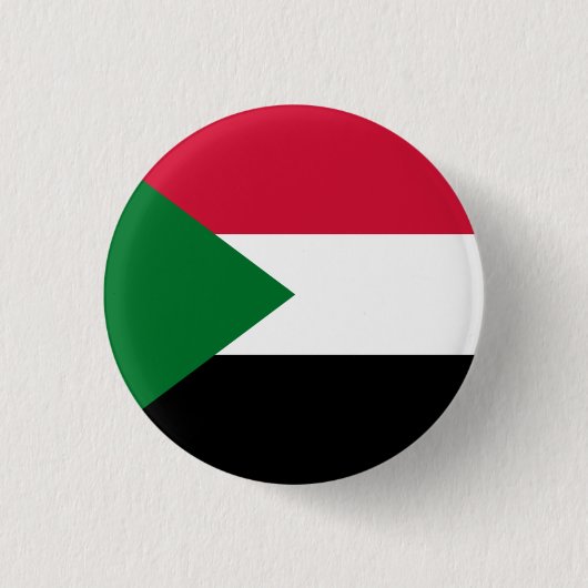 Soedanese vlag, vlag van Soedan Ronde Button 3,2 Cm (Voorkant)