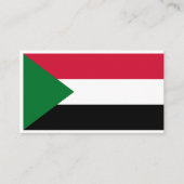 Soedanese vlag, vlag van Soedan Visitekaartje (Voorkant)