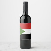 Soedanese vlag wijn etiket (Voorkant)