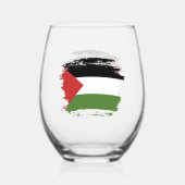 Soedanese vlag wijnglas zonder voet (Voorkant)