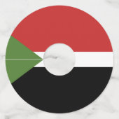 Soedanese vlag wijnglaslabel (Achterkant)