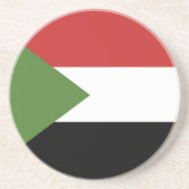 Soedanese vlag zandsteen onderzetter (Voorkant)