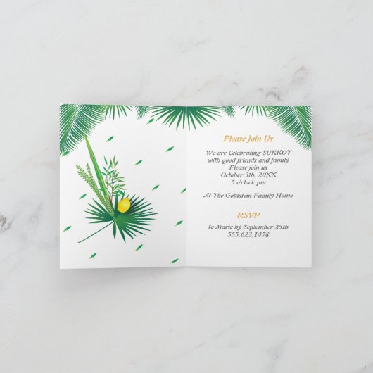 Soekot Feest Partij Soekah Lulav & Etrog (Binnen)