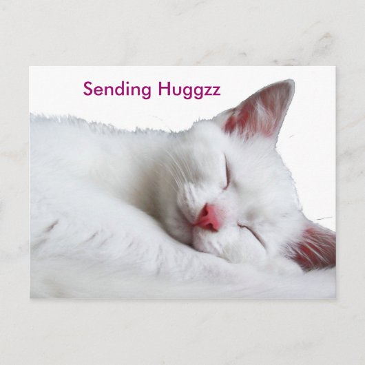 soeooooooooooooo slaperig, Sending Huggzz Briefkaart (Voorkant)