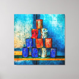 Soep Cans After the Lunch Pop Art Parody Canvas Afdruk