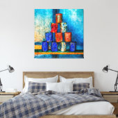 Soep Cans After the Lunch Pop Art Parody Canvas Afdruk (Insitu (Slaapkamer))