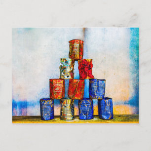 Soep Cans - na de lunch Briefkaart