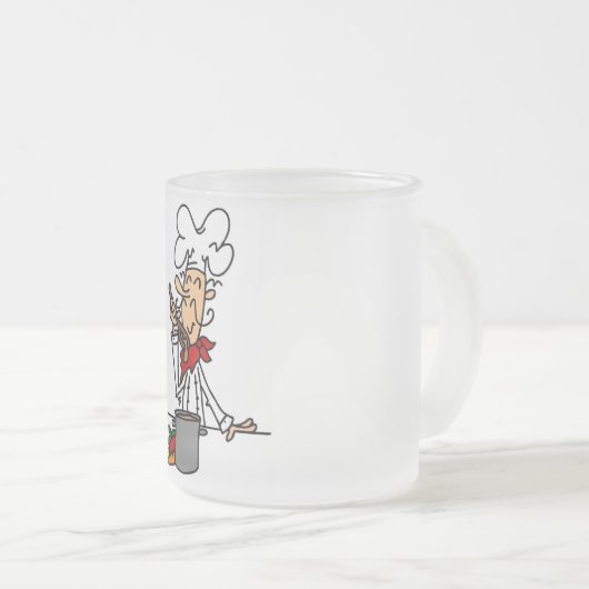 Soep Chef T-shirts en geschenken Matglas Koffiemok (Voorkant rechts)