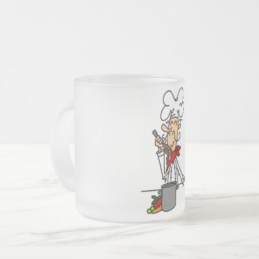 Soep Chef T-shirts en geschenken Matglas Koffiemok (Voorkant links)