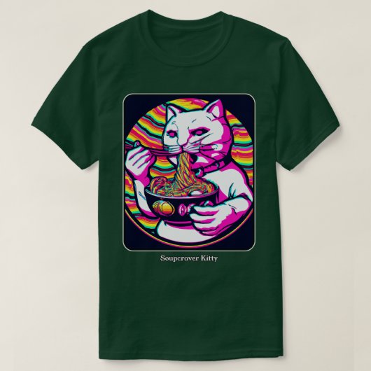 Soep craver kat ramen eten kat t-shirt (Design voorkant)