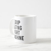 Soep eten scheet machine grappig eten offerte koffiemok (Voorkant links)