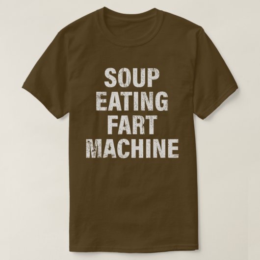 Soep eten scheet machine grappig ontwerp t-shirt (Design voorkant)