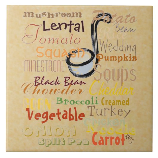 Soep Graffiti Tegeltje (Voorkant)