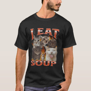 Soep Grappige Kat Meme Bootleg Grafisch T-shirt