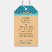 Soep in een label met geschenk, recept, shabby cadeaulabel (Achterkant)