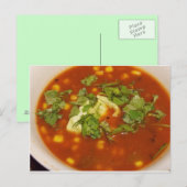 Soep met Cilantro Card Briefkaart (Voorkant / Achterkant)
